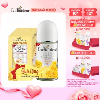 Lăn khử mùi trắng da Enchanteur Charming 50ml + Tặng Dây dầu gội Enchanteur 6g/gói
