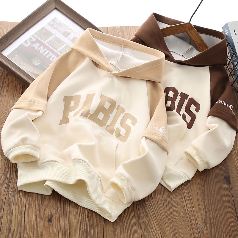 Michley Áo Khoác Hoodie Dáng Rộng Cỡ Vừa Và Lớn In Chữ Thời Trang Thu Đông Cho Bé Trai Và Gái