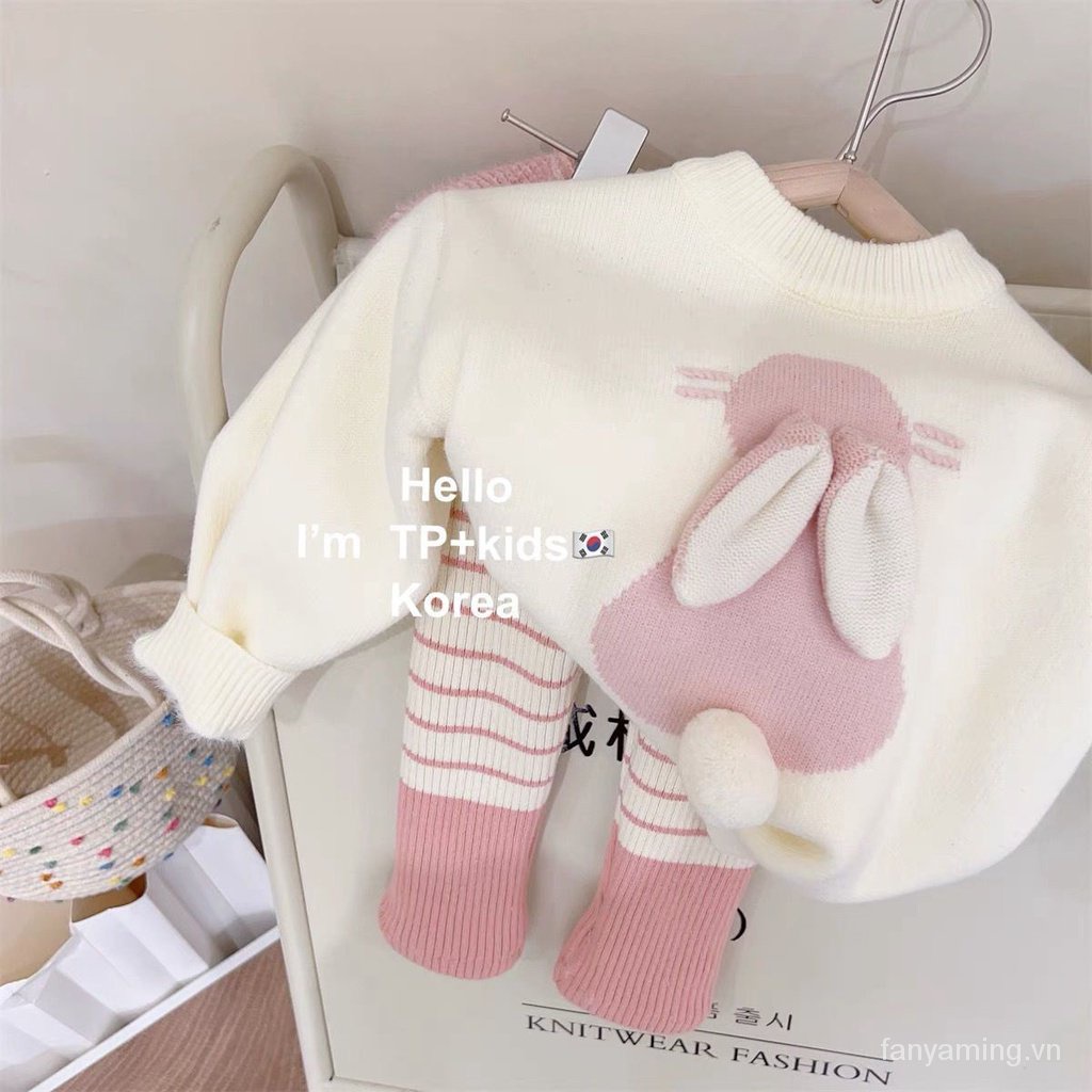 Bộ Áo sweater In Họa Tiết Thỏ Và Quần Legging Dễ Thương Phong Cách Hàn Quốc Thời Trang Thu Đông 2023 y7v4
