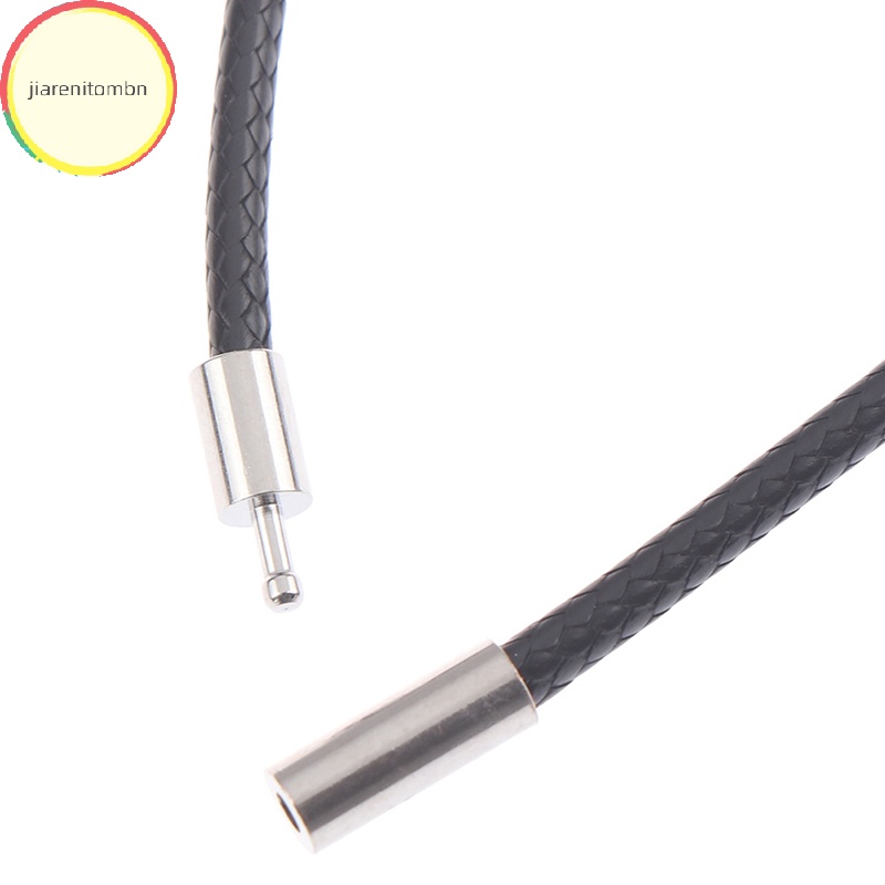 Dây Da Sáp Đen 3mm Có Khóa Thép Không Gỉ Vnitombn