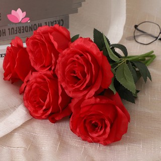 Bó hoa hồng giả bằng lụa dùng trang trí nhà