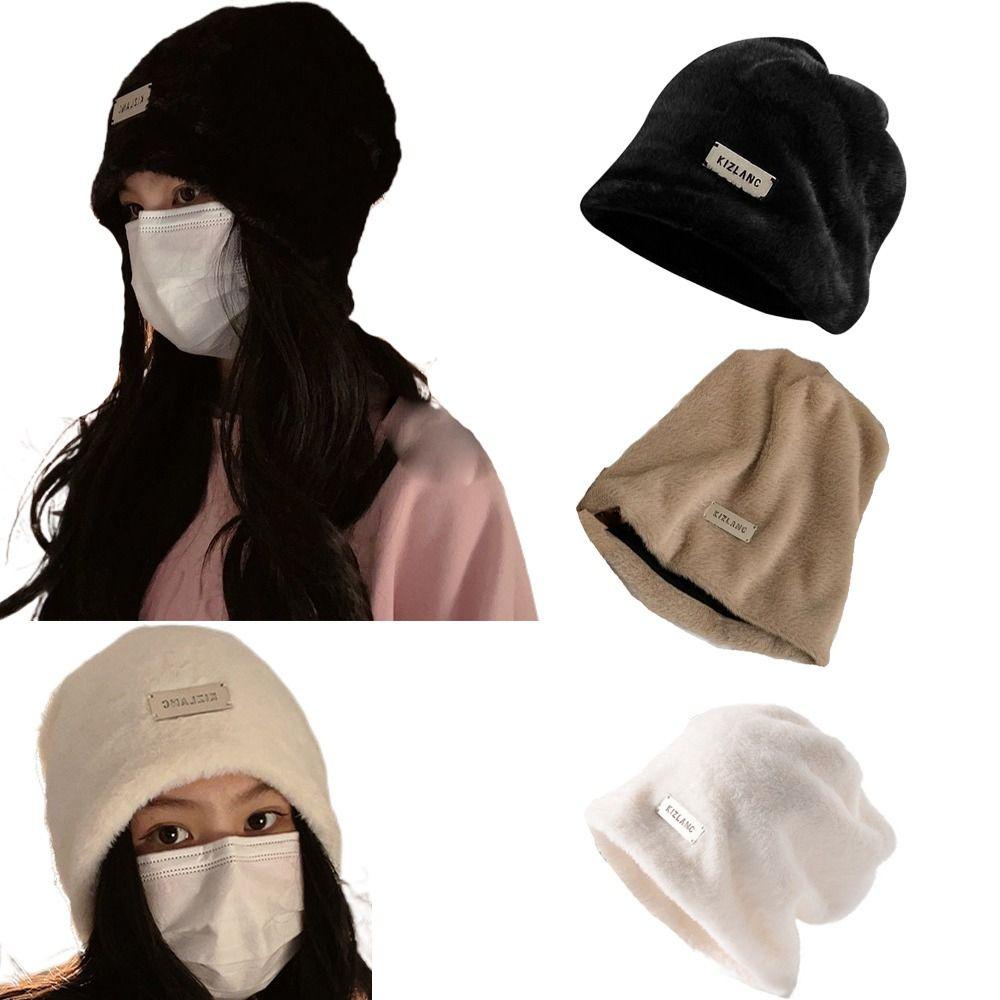 Muvako Mũ Trùm Đầu chemo Dày Dặn Giữ Ấm Tai Chống Lạnh Thời Trang Thu Đông Phong Cách hip hop Cho Nữ