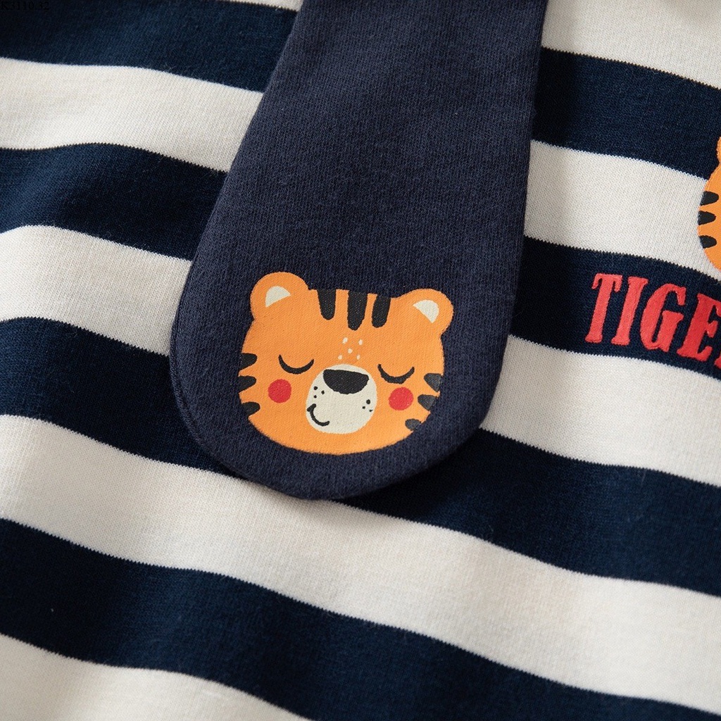 Áo nỉ sọc caravat dài tay