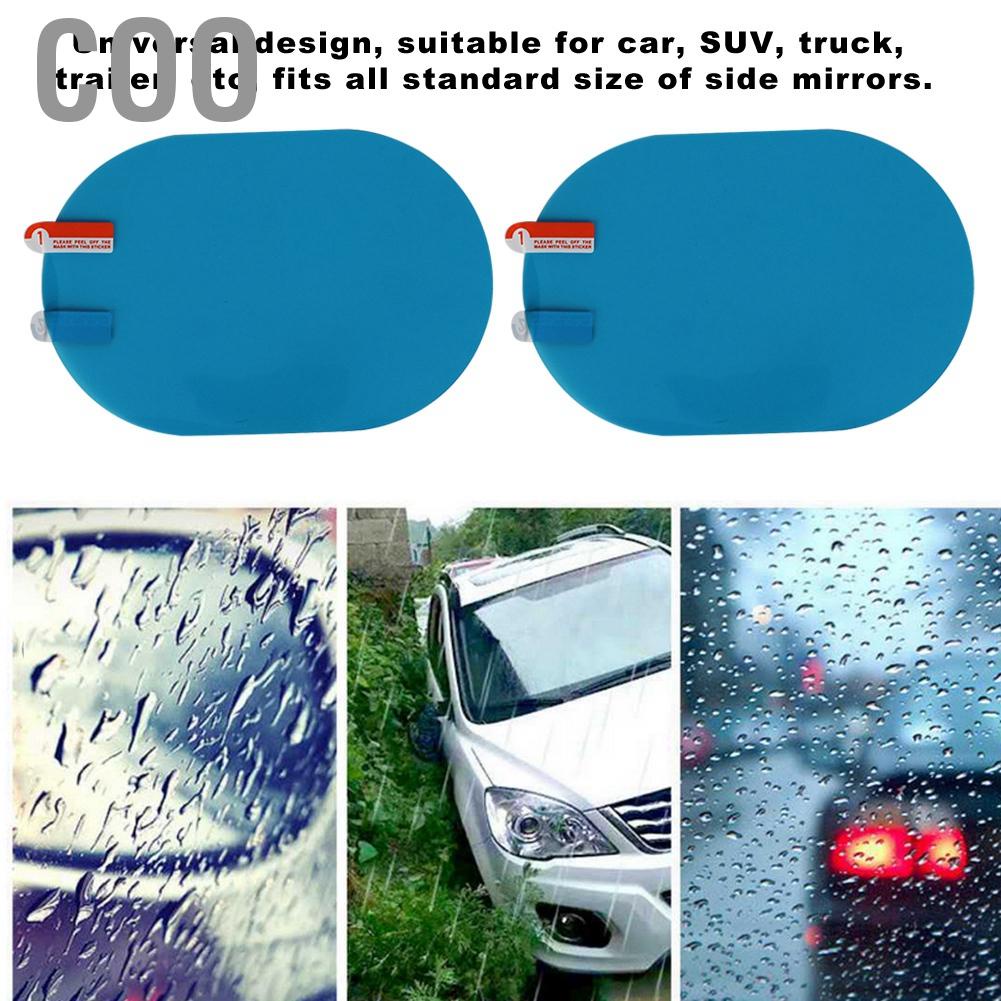 Coo Qii lu 2x PET 100x150mm Car Rearview Mirror Rainproof  -Fog Protective Film Rain