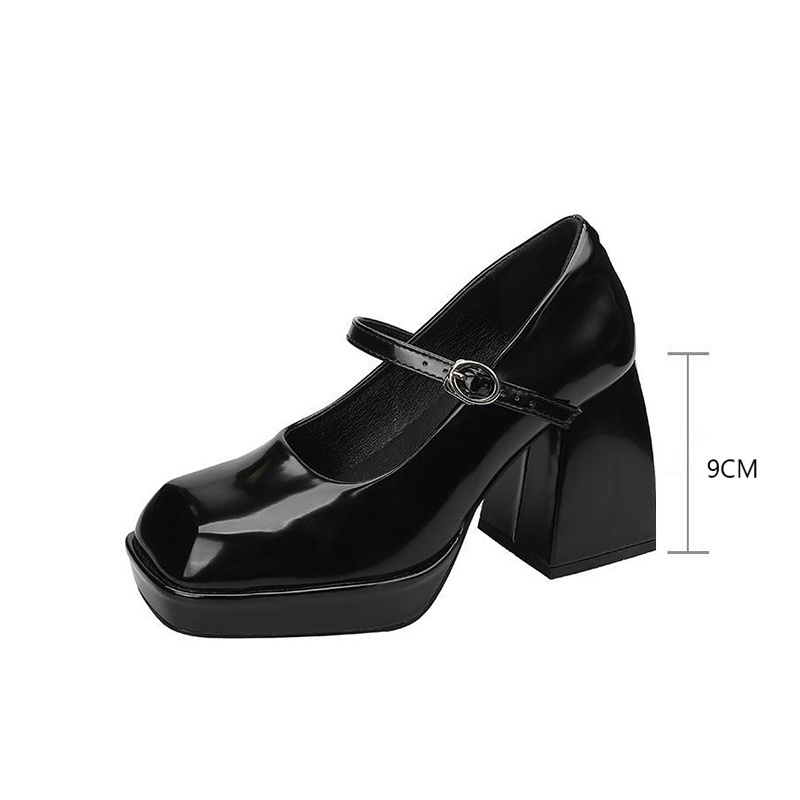 Giày Mary Jane Gót Vuông 9cm Thời Trang tiểu thư duyên dáng hàng có sẵn chuẩn size, mũi giày thon nhỏ