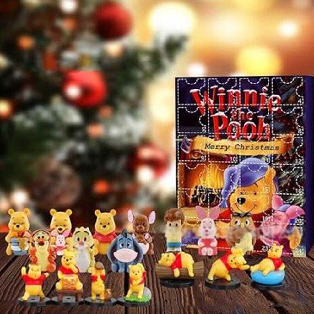 Christmas Winnie The Pooh Figures Blind Box 24 Days Advent Calendar Countdown