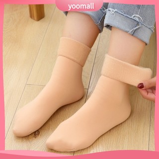 1 Đôi Vớ Ngủ Vải Lông Dày Giữ Nhiệt Chống Rách Thời Trang Mùa Đông