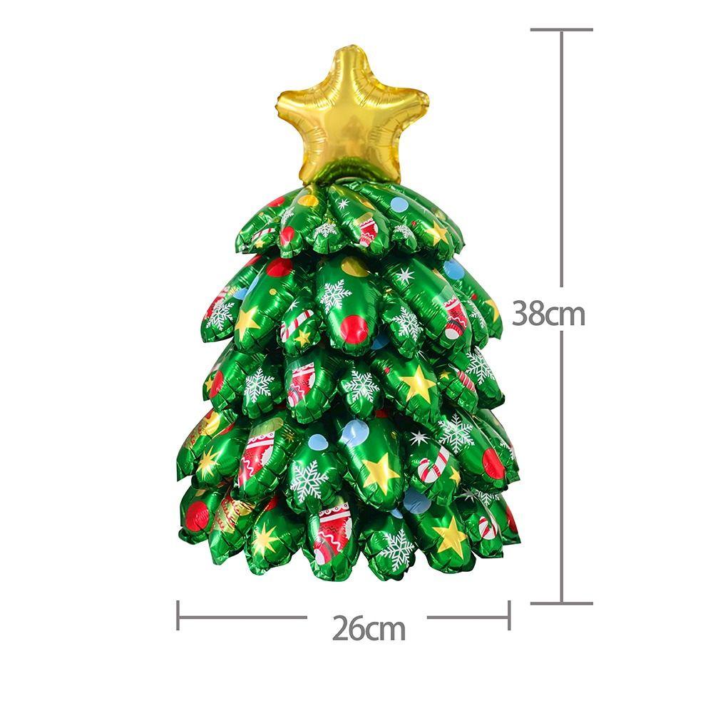Muvako Bong Bóng Lá Nhôm Hình Ông Già Noel Hoạt Hình Lớn Trang Trí Tiệc Giáng Sinh / Đồ Chơi Trẻ Em Đứng Không Khí Trong Nhà / Tiệc Tùng