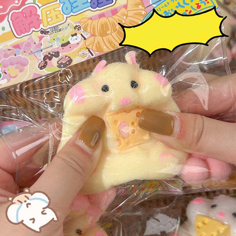 Mmluck Đồ Chơi Búp Bê Nhấn Tạo Hình Chú Chuột hamster 3d Bằng silicone