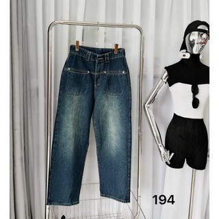Quần suông jeans ống rộng lửng nữ bigsize tcshop ms 194