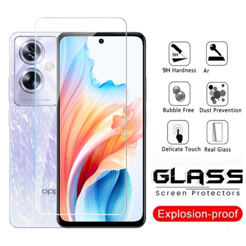 Oppo A79 5G Film 2 IN 1 Screen Protector For Oppo A79 A 79 A18 A38 OppoA18 OppoA79 4G 5G Full Cover 9H HD Tempered Glass Protective Front Film Camera Back Lens Film