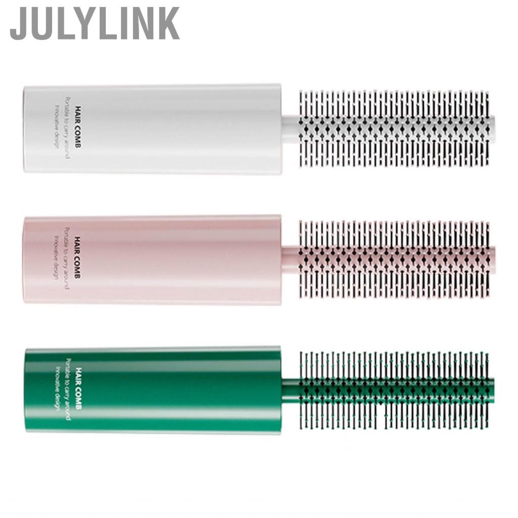 Julylink Hair Comb  Multi Purpose Retractable Portable Curling Roll Brush for Home