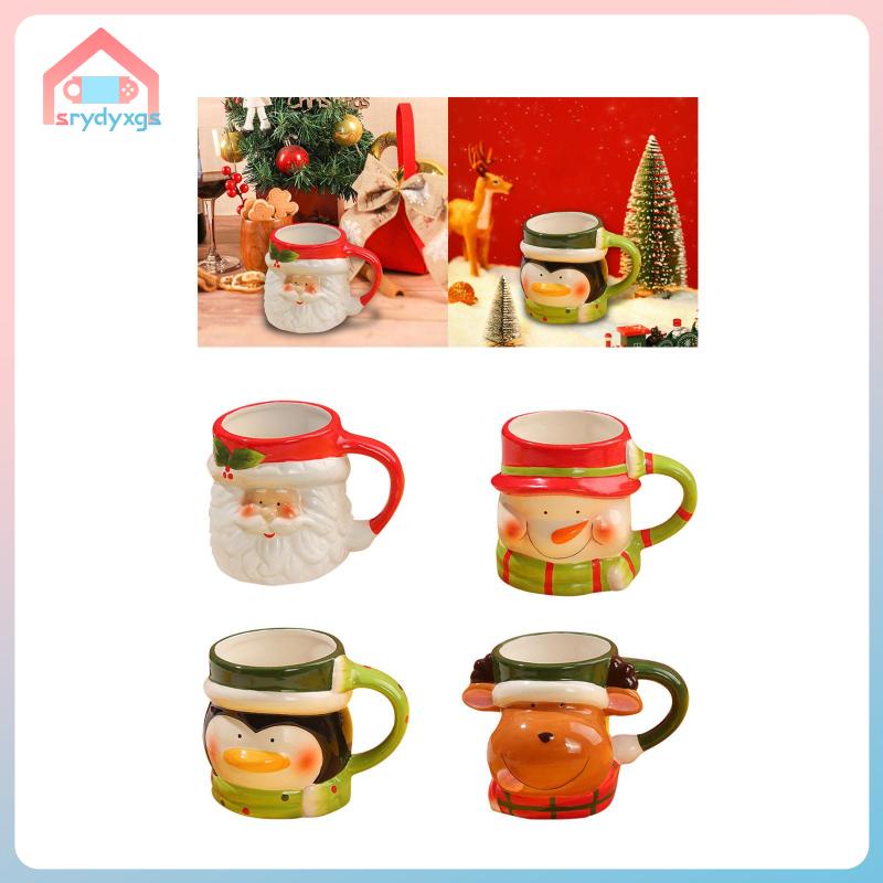 Cốc Sứ Uống Cà Phê In Họa Tiết Hoạt Hình Giáng Sinh Dễ Thương