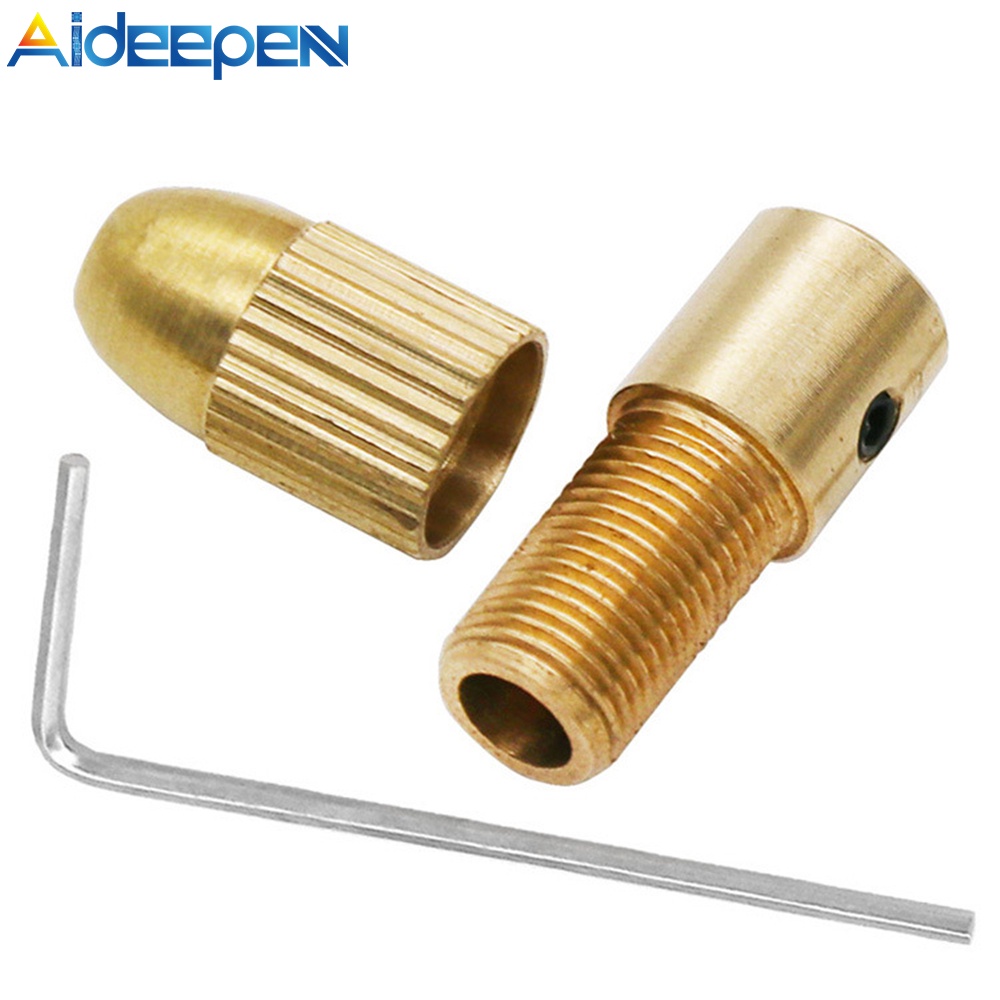 Aideepen Đầu Kẹp Đồng Thau 7 Cái/bộ 2.35-5.05Mm Đầu Kẹp Mũi Khoan Mini Cho Động Cơ Điện Dụng Cụ Mũi Khoan Trục Bộ