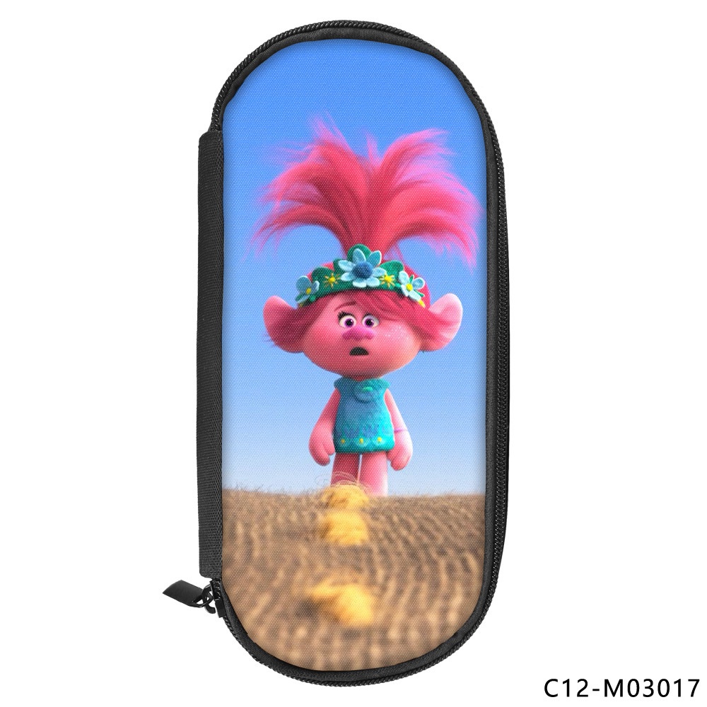 Túi Đựng Bút Bằng polyester Sức Chứa Lớn Họa Tiết Hoạt Hình trolls Dễ Thương Cho Học Sinh