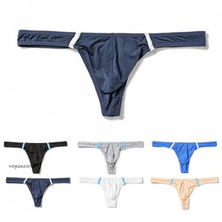 #VOGUEZ#Tangas Thong Lingerie Underwear for Men Sexy Breathable G String Briefs