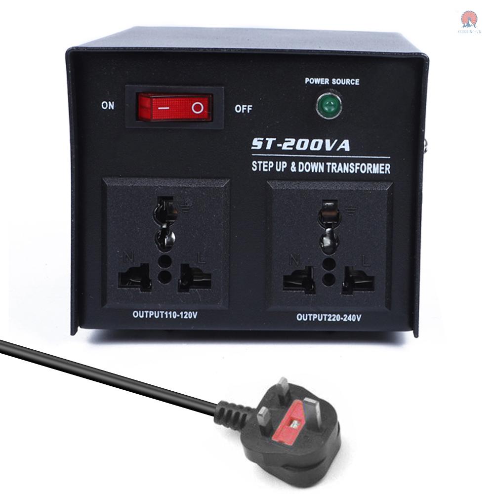 Advanced Step Up Down Power Transformer 200W Voltage Converter for Home-use