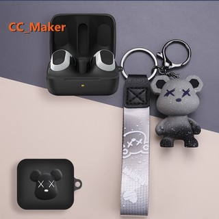 For sony wf-g700n case cute cartoon bear keychain pendant sony wf-1000xm5 silicone soft case sony wf-c500 shockproof case sony wf-g700n cover