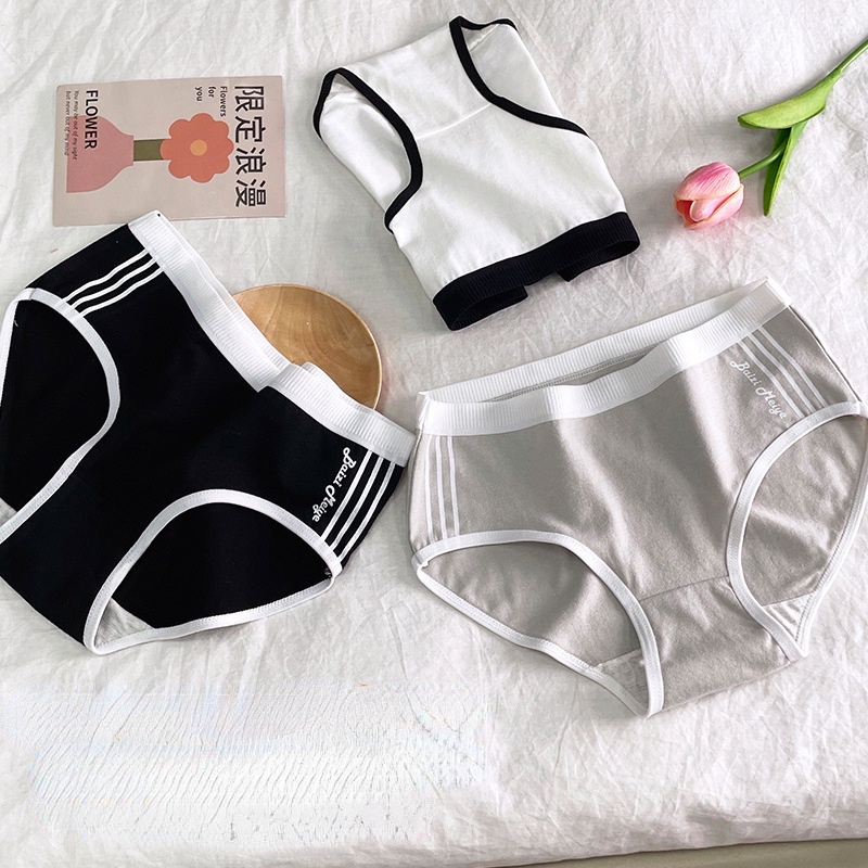 1-3 Quần Lót cotton Màu Trơn Thoải Mái Phong Cách Thể Thao Mới Cho Nữ