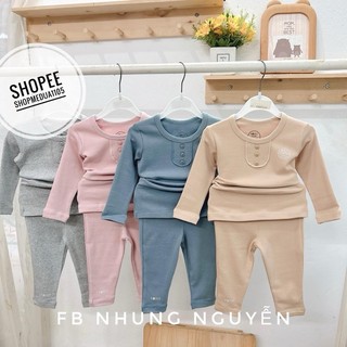 [HRNEE] Bộ dài tay nỉ lông mềm ấm (6-9M đến 3-4Y)