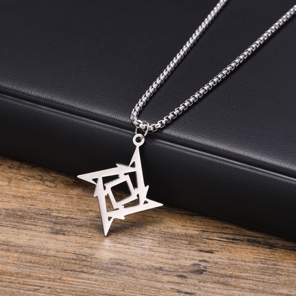 Vnox Vòng Cổ Mặt Hình Học Bằng Thép Không Gỉ Không Phai Màu Thời Trang Làm Quà Tặng Sinh Nhật Cho Bố Và Bạn Trai