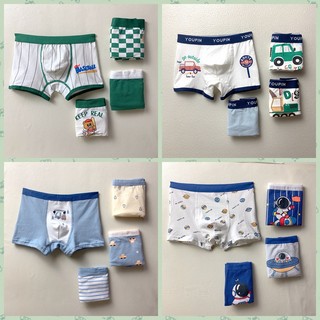 Bộ 4 Quần Lót boxer Bằng cotton Nguyên Chất Thoáng Khí Thời Trang Cho Bé Trai