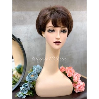 123wigs - tóc giả trung niên tém chải phồng stn1001