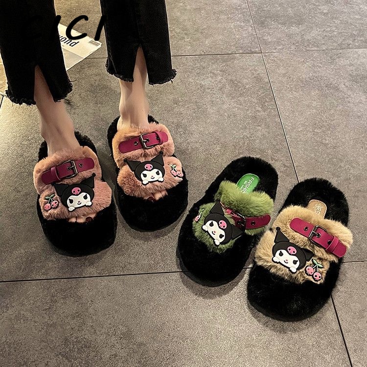 CICI dép nữ dép lông dép sandal nữ dép bánh mì Sang trọng Màu sắc đa dạng Êm ái Thể thao và thời trang FDL23C08XF 50Z231211