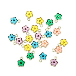 Mặt dây chuyền charm kim loại hoa nhỏ - phụ kiện handmade