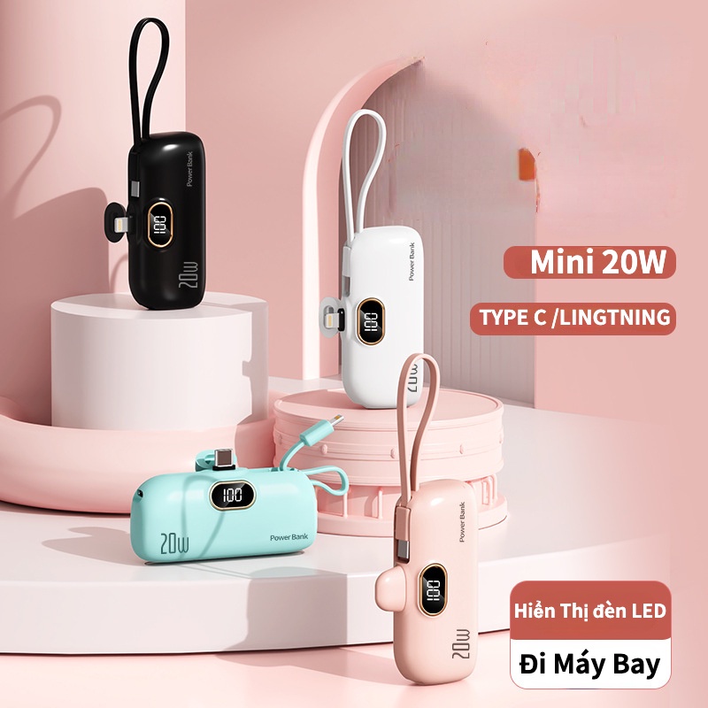 Sạc dự phòng 10000mah mini không dây cắm trực tiếp pin sạc nhanh