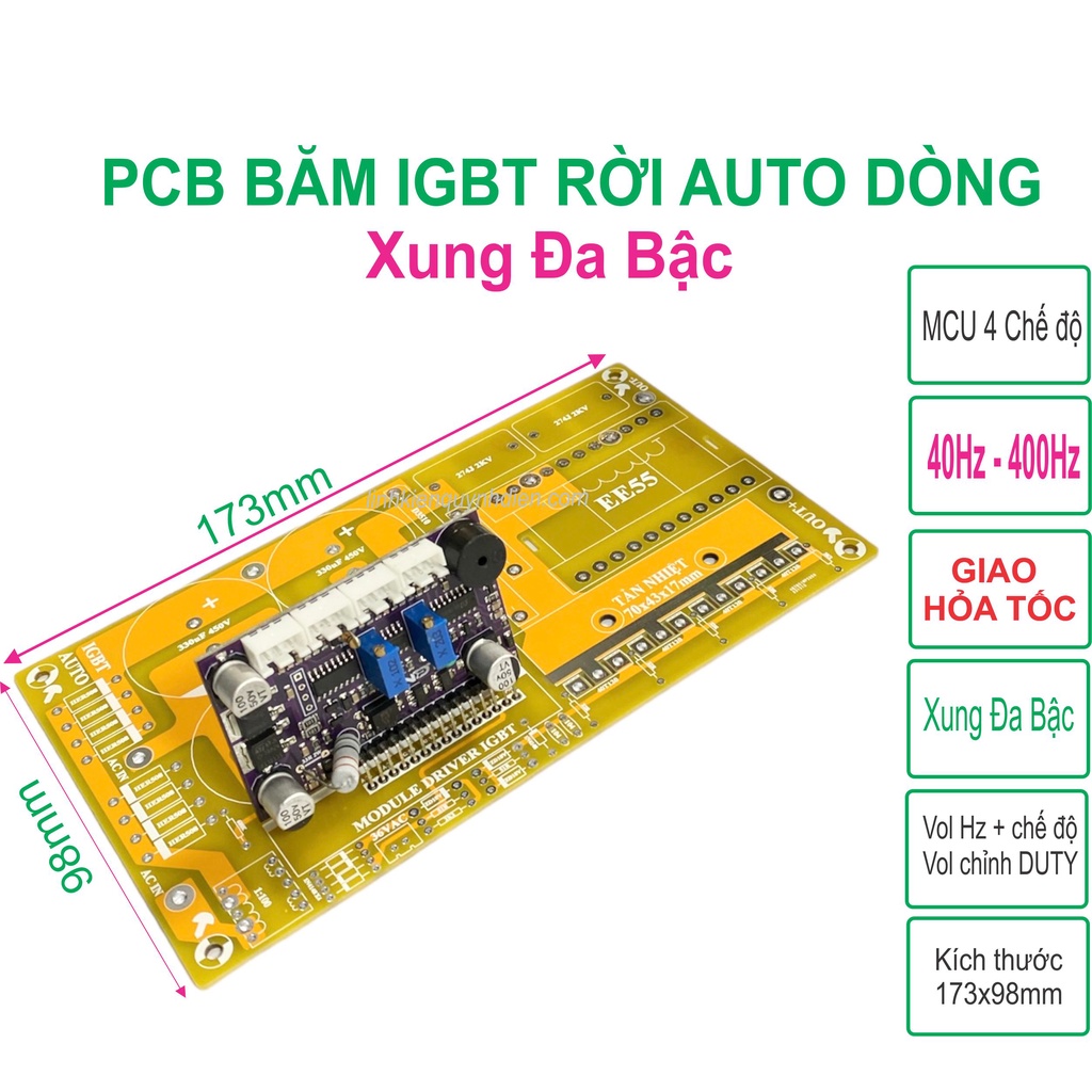 PCB 4 IGBT auto dòng mạch Băm rời + Module lái IGBT 4 chế độ - Linh kiện điện tử QUỲNH DIỄN