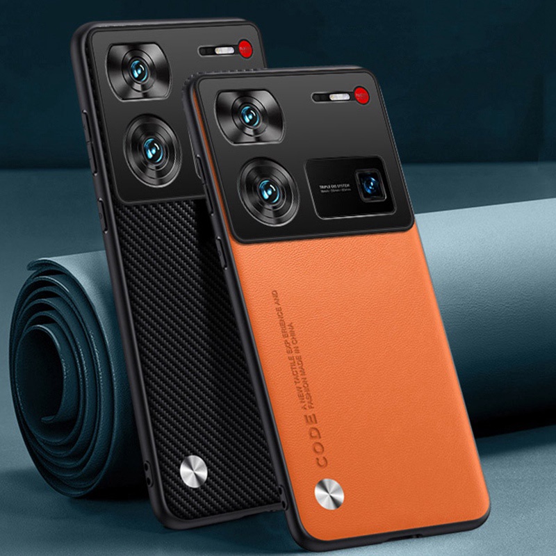 Ốp Điện Thoại Da PU Nhám Chống Sốc Cho ZTE nubia Z60 Ultra