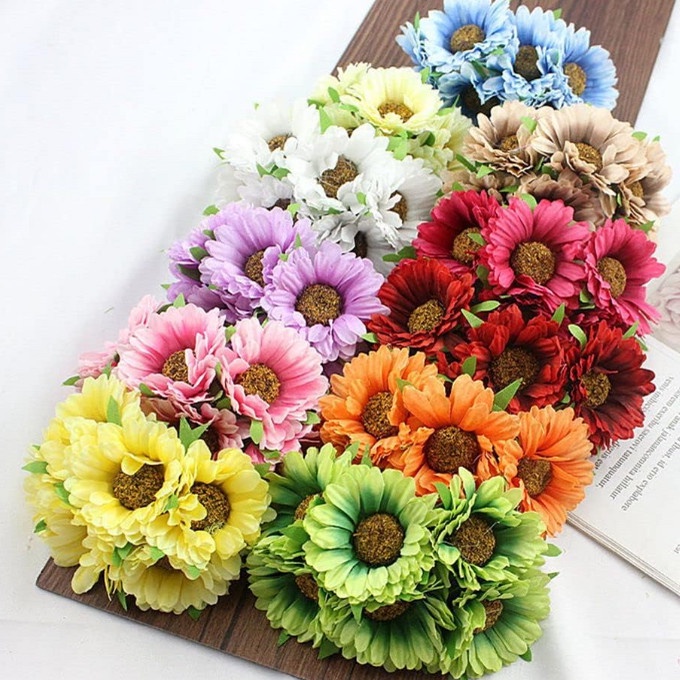 Chùm 6 Hoa Cúc 5cm HOA21 Decor Phòng Tiệc Cưới