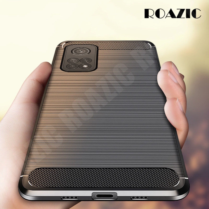 Ốp Điện Thoại Sợi Carbon Mềm Mỏng Chống Sốc Chống Dấu Vân Tay Sang Trọng Cho Xiaomi Mi 10T 10T Pro 5G