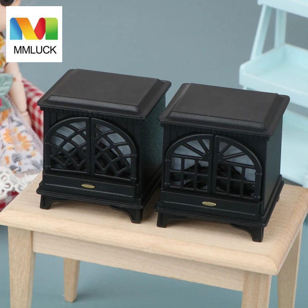 Lò Sưởi Mini Trang Trí Nhà Búp Bê Phát Sáng Tỉ Lệ 1 / 12