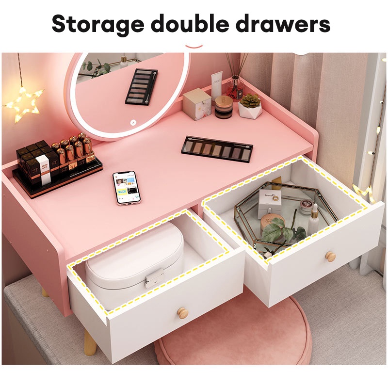 [Mã CLS2404A giảm 30k đơn 150k] Chenmi Bàn Trang Điểm Nhỏ Hiện Đại Tối Giản Hiện Đại Có Cửa Sổ bay Để Bàn Trang Điểm | BigBuy360 - bigbuy360.vn