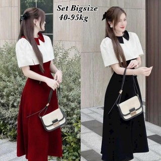 Thời Trang Bigsize HCM - Đầm Váy Bigsize Nữ Vải Cotton Lạnh Cao Cấp Thiết Kế Đi Dự Tiệc Xinh Đẹp Sang Trọng 40-95kg