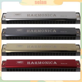 Kèn harmonica 24 lỗ bằng kim loại dành cho người mới bắt đầu
