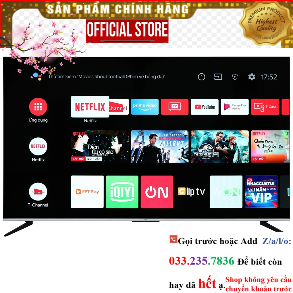 SALE> Android Tivi TCL 65P737 4K 65 inch <