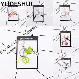 YUDESHUI Móc khóa bằng acrylic họa tiết ngôi sao nhóm nhạc Got7 Blackpink Twice Exo Bts