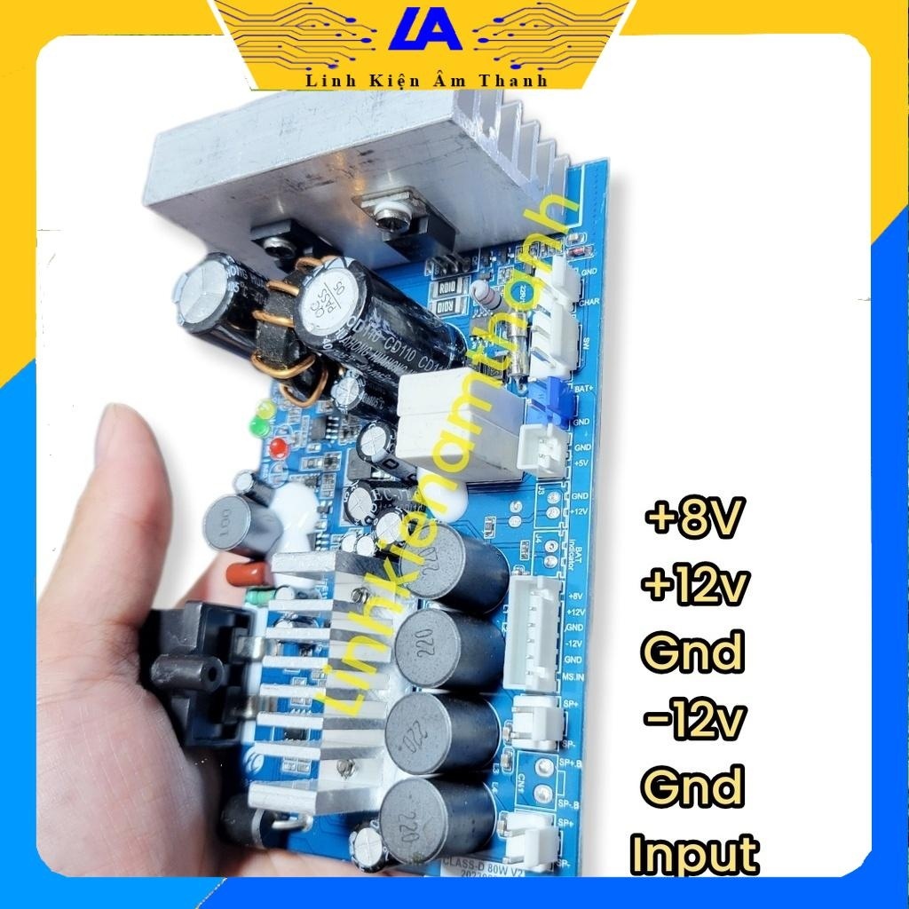 Mạch Công Suất Loa Kéo 12v Có Nguồn Đôi 12V Dùng Cho Loa Kéo 40 Côn 38