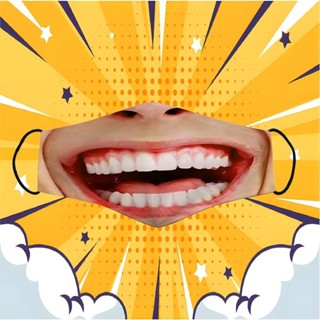 Khẩu Trang Mặt Người Miệng Cười To Nhảy Trong Bar Trung Quốc Đội Mũ Bảo Hiểm Phụ Kiện Nam