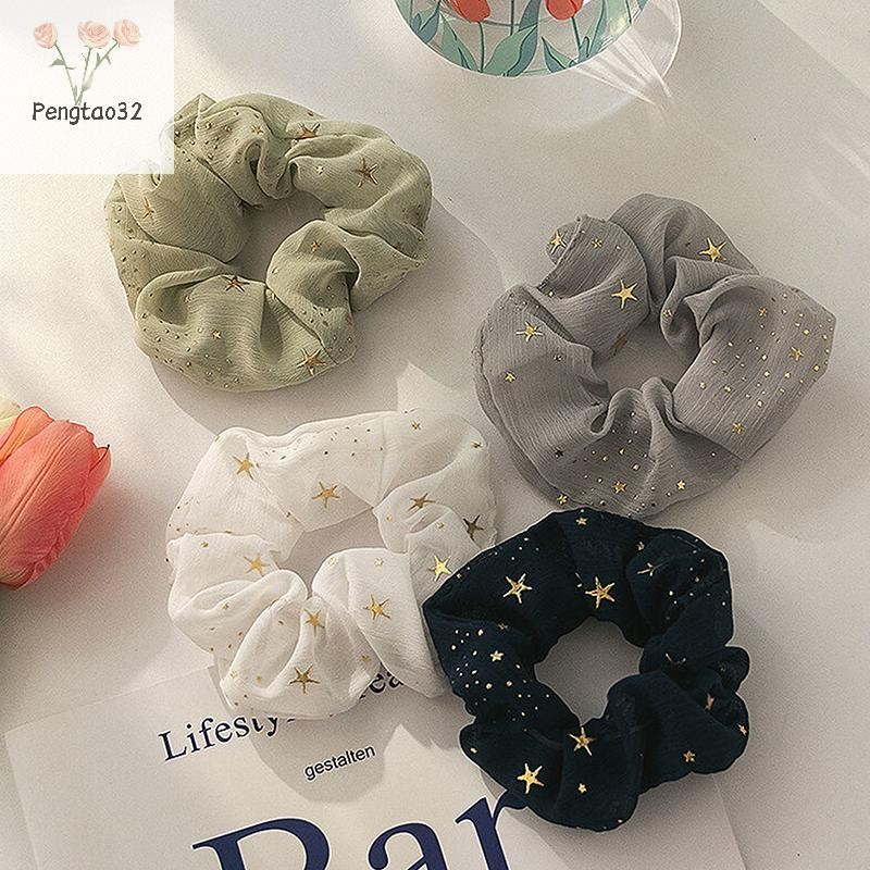 [Pes] 1 Dây buộc tóc màu trơn bằng lụa Satin dành cho nữ Dây buộc tóc đuôi ngựa thanh lịch Dây cao s