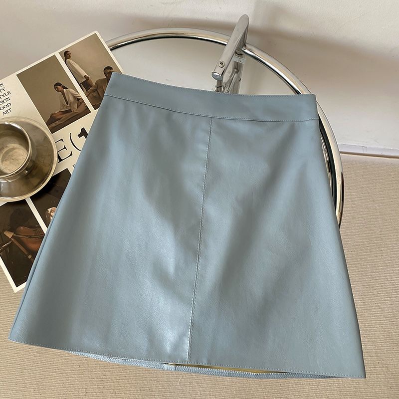 Chân Váy Da pu Lưng Cao Dáng Chữ a Thời Trang Cho Nữ