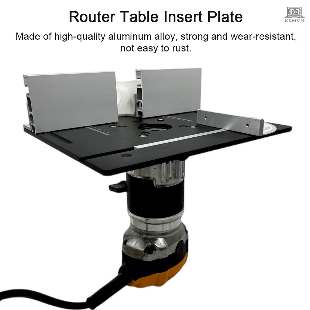 Set of 3 Router Table Insert Plate Aluminum Alloy Wood Milling Flip Board Trimming Machine Engraving Auxiliary Tool Woodworking Benches