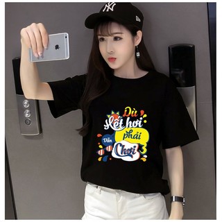 áo thun nhóm màu đen tay lỡ dễ thương
