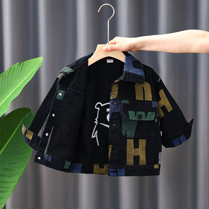 Áo Khoác denim Thời Trang Cá Tính Cho Bé Trai