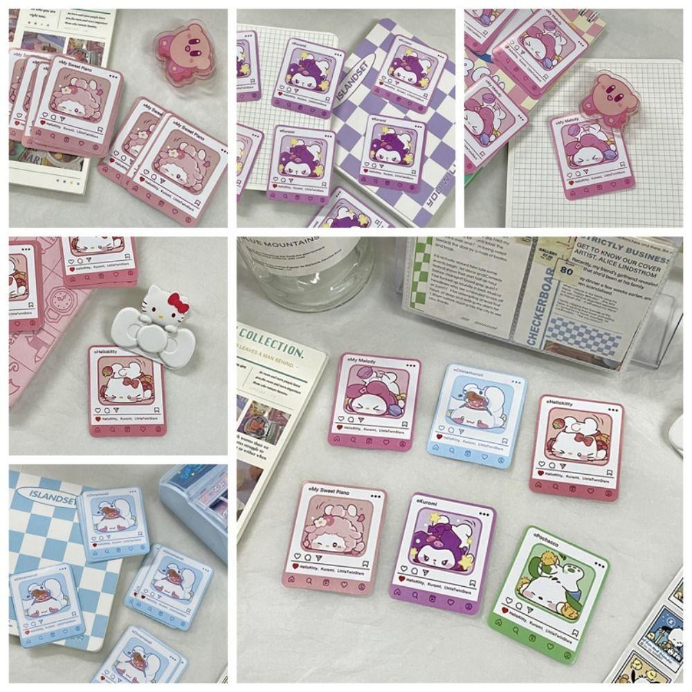 Bộ 20 Miếng Dán Hoạt Hình kuromi cinnamoroll kuromi Trang Trí Thủ Công diy