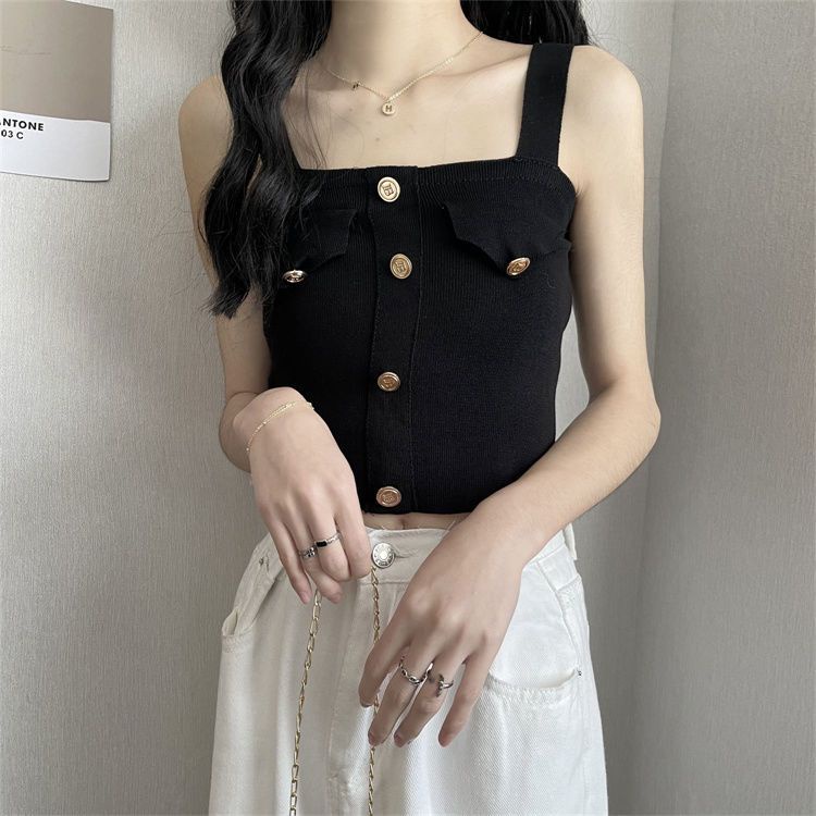 Áo Dệt Kim Không Tay Dáng Ôm Phong Cách Hàn Quốc Thời Trang Mùa Thu Hàng Mới Dành Cho Bạn