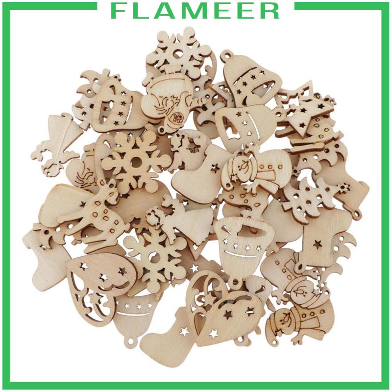 Set 50 Ngôi Sao Gỗ Gồm 50 Mảnh Ghép Hình Trang Trí Cây Thông Noel